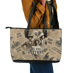 Black Cowboy Leather Tote Bag Western Rodeo Melanin Black History