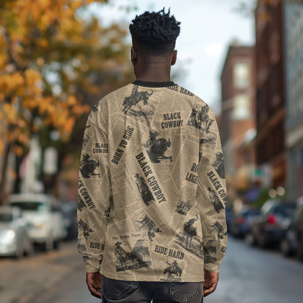 Black Cowboy Long Sleeve Shirt Western Rodeo Melanin Black History
