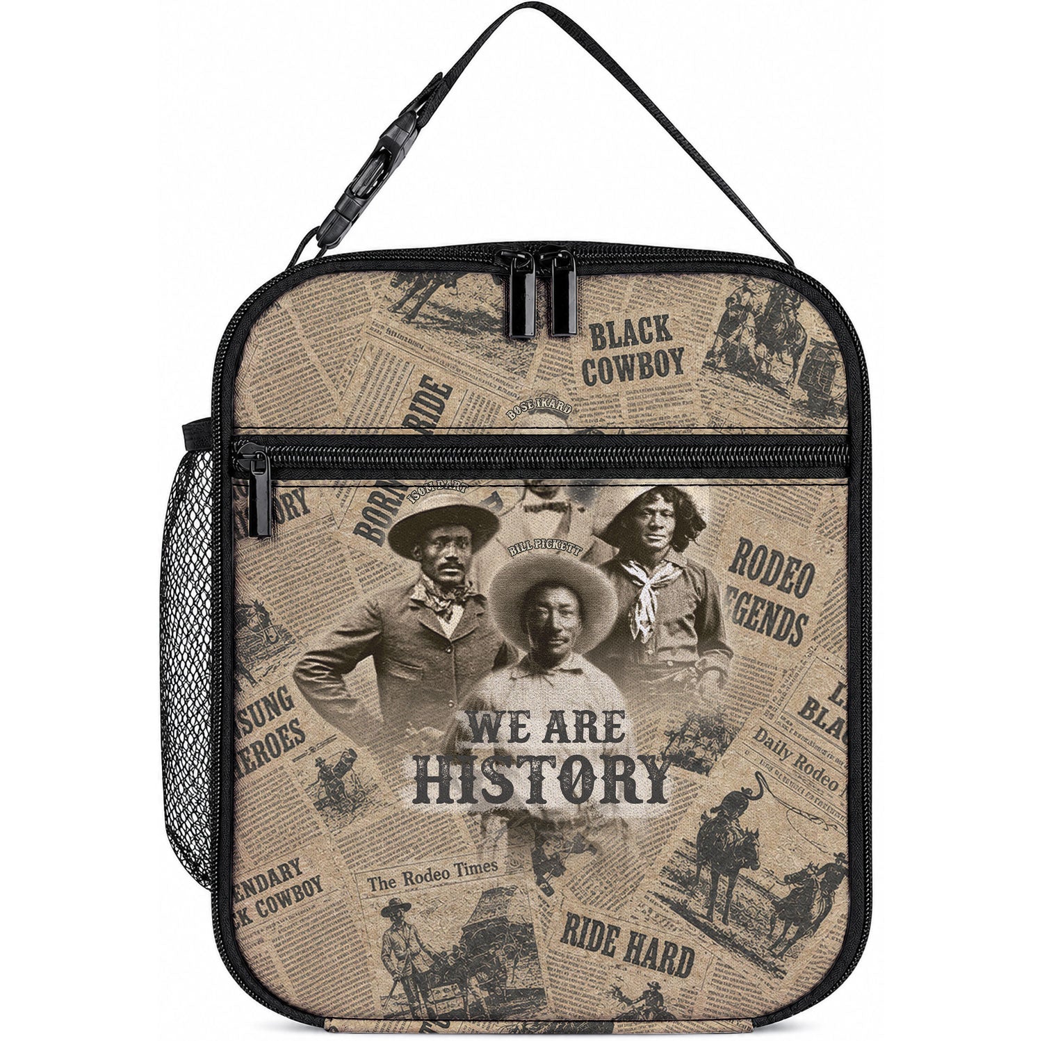Black Cowboy Lunch Bag Western Rodeo Melanin Black History