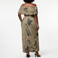Black Cowboy Off Shoulder Maxi Dress Western Rodeo Melanin Black History