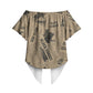 Black Cowboy Off Shoulder Wrap Waist Top Western Rodeo Melanin Black History