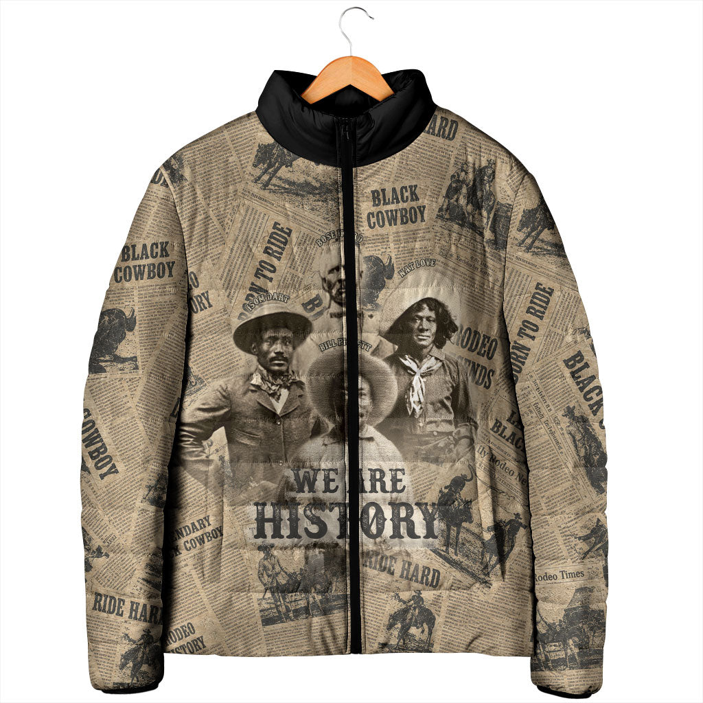 Black Cowboy Padded Jacket Western Rodeo Melanin Black History