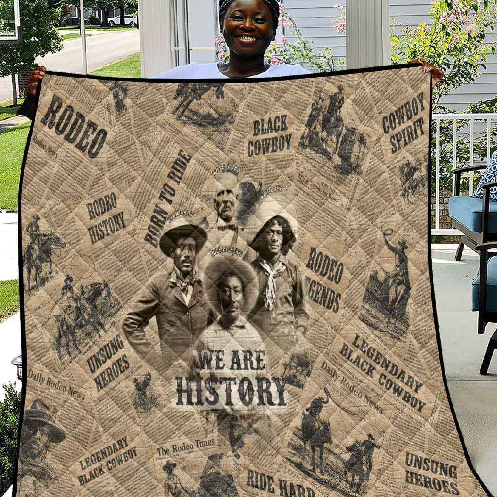 Black Cowboy Quilt Western Rodeo Melanin Black History