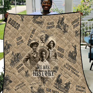 Black Cowboy Quilt Western Rodeo Melanin Black History