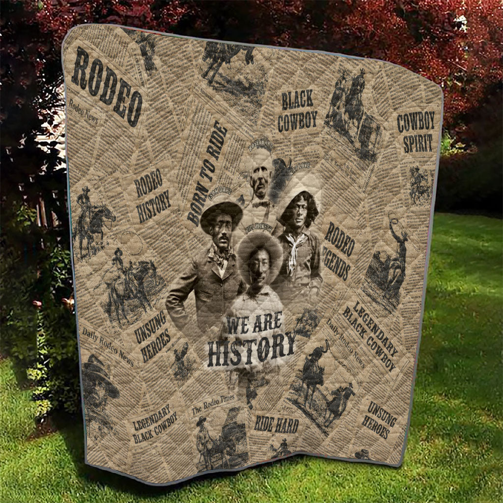 Black Cowboy Quilt Western Rodeo Melanin Black History