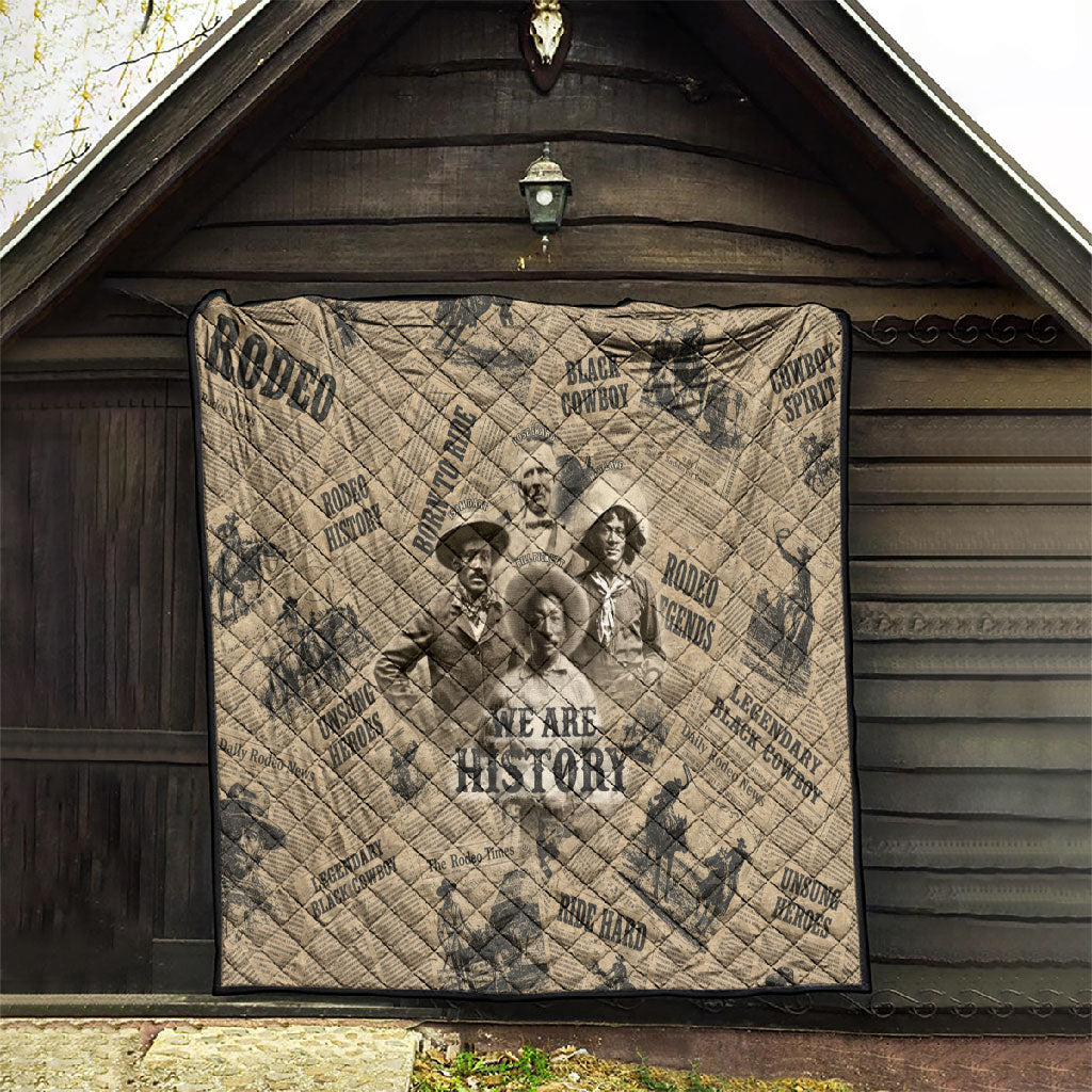 Black Cowboy Quilt Western Rodeo Melanin Black History