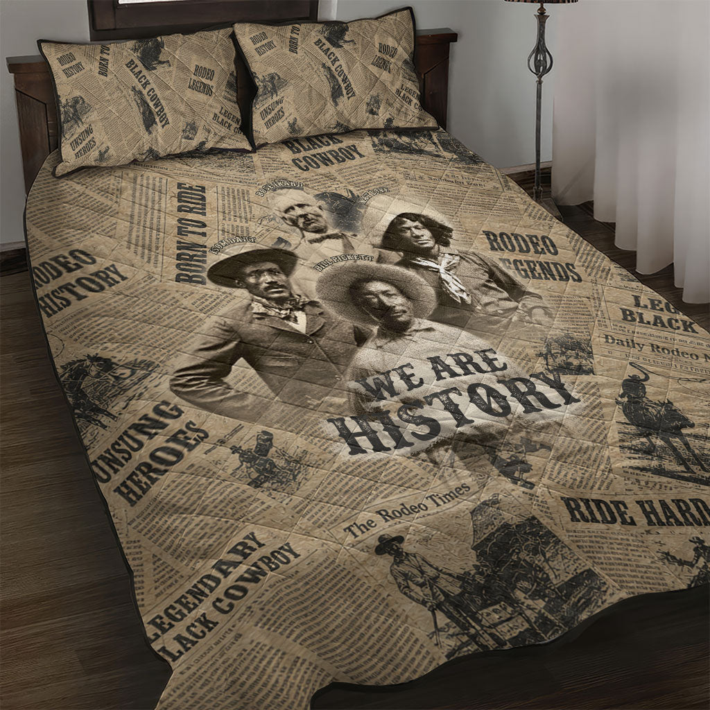 Black Cowboy Quilt Bed Set Western Rodeo Melanin Black History