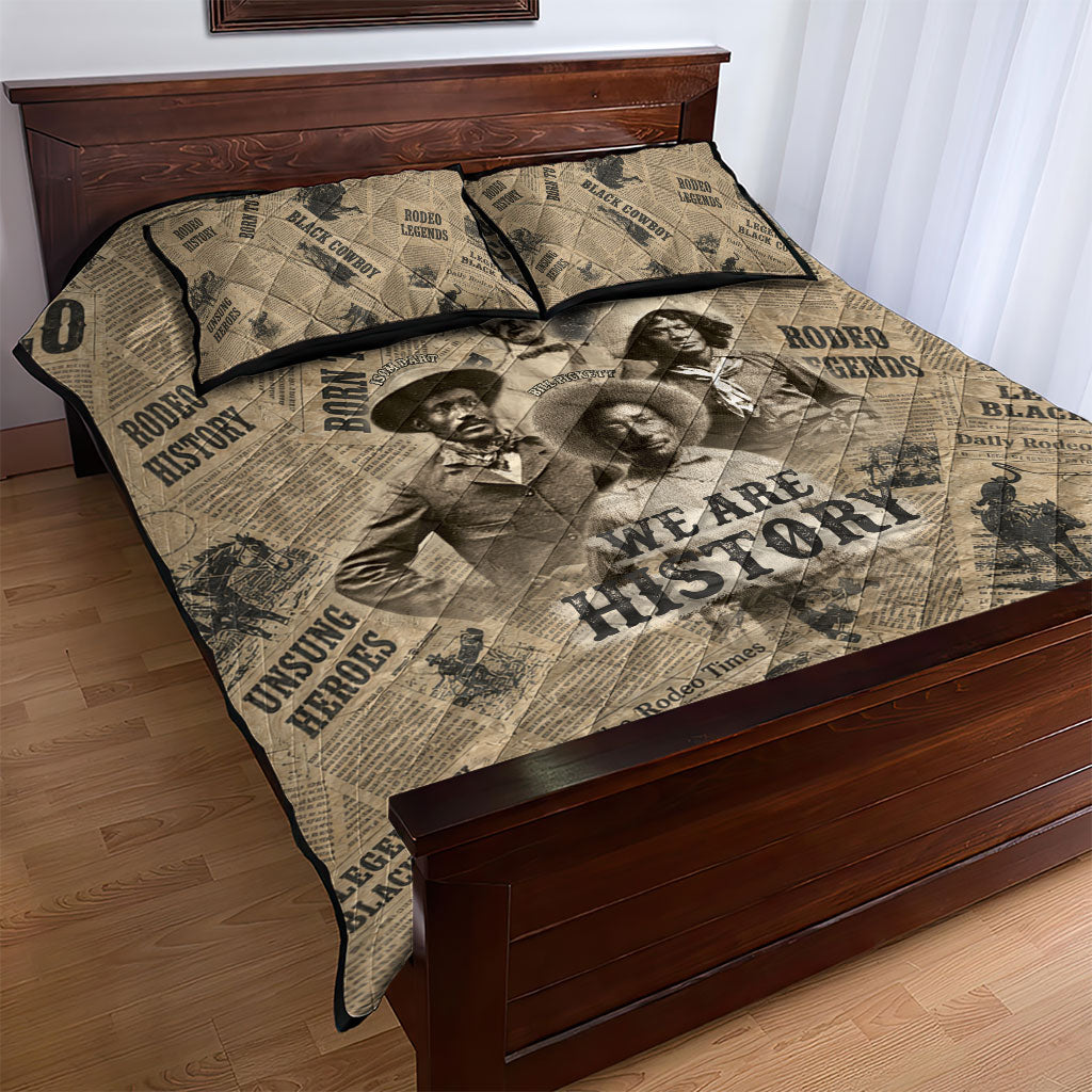 Black Cowboy Quilt Bed Set Western Rodeo Melanin Black History