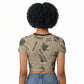 Black Cowboy Raglan Cropped T shirt Western Rodeo Melanin Black History