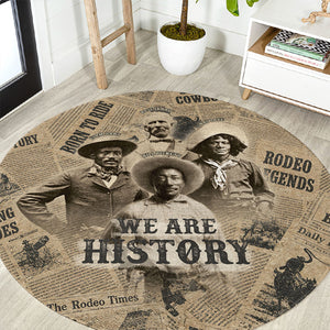 Black Cowboy Round Carpet Western Rodeo Melanin Black History