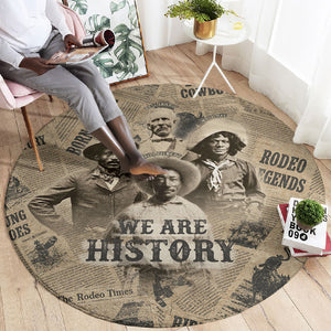 Black Cowboy Round Carpet Western Rodeo Melanin Black History