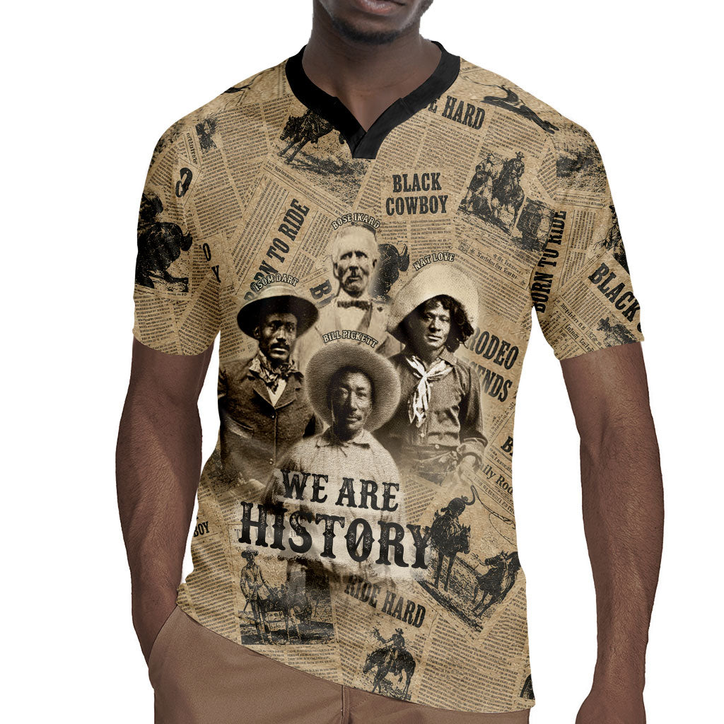 Black Cowboy Rugby Jersey Western Rodeo Melanin Black History