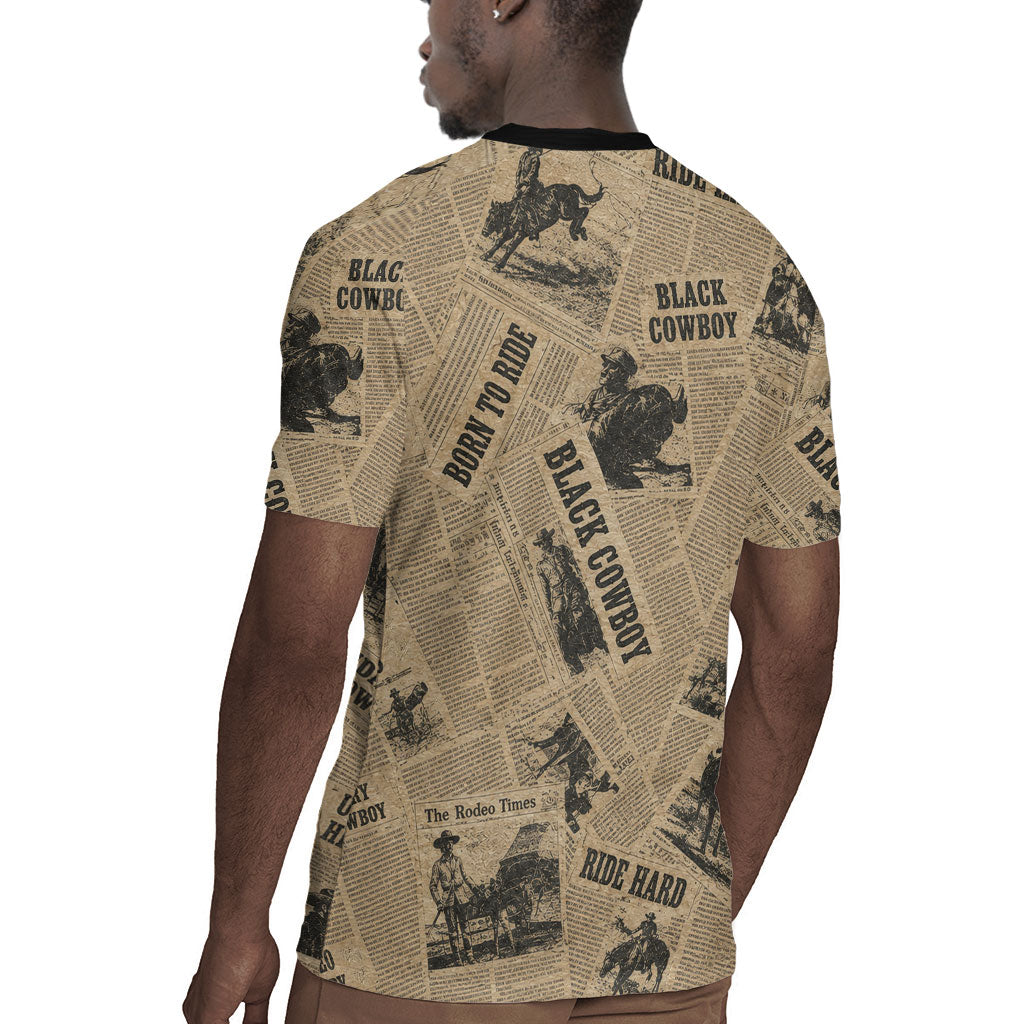 Black Cowboy Rugby Jersey Western Rodeo Melanin Black History