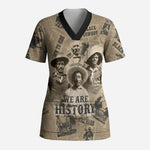 Black Cowboy Scrub Top Western Rodeo Melanin Black History