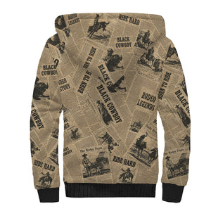 Black Cowboy Sherpa Hoodie Western Rodeo Melanin Black History