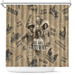 Black Cowboy Shower Curtain Western Rodeo Melanin Black History