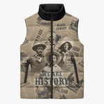 Black Cowboy Sleeveless Puffer Jacket Western Rodeo Melanin Black History