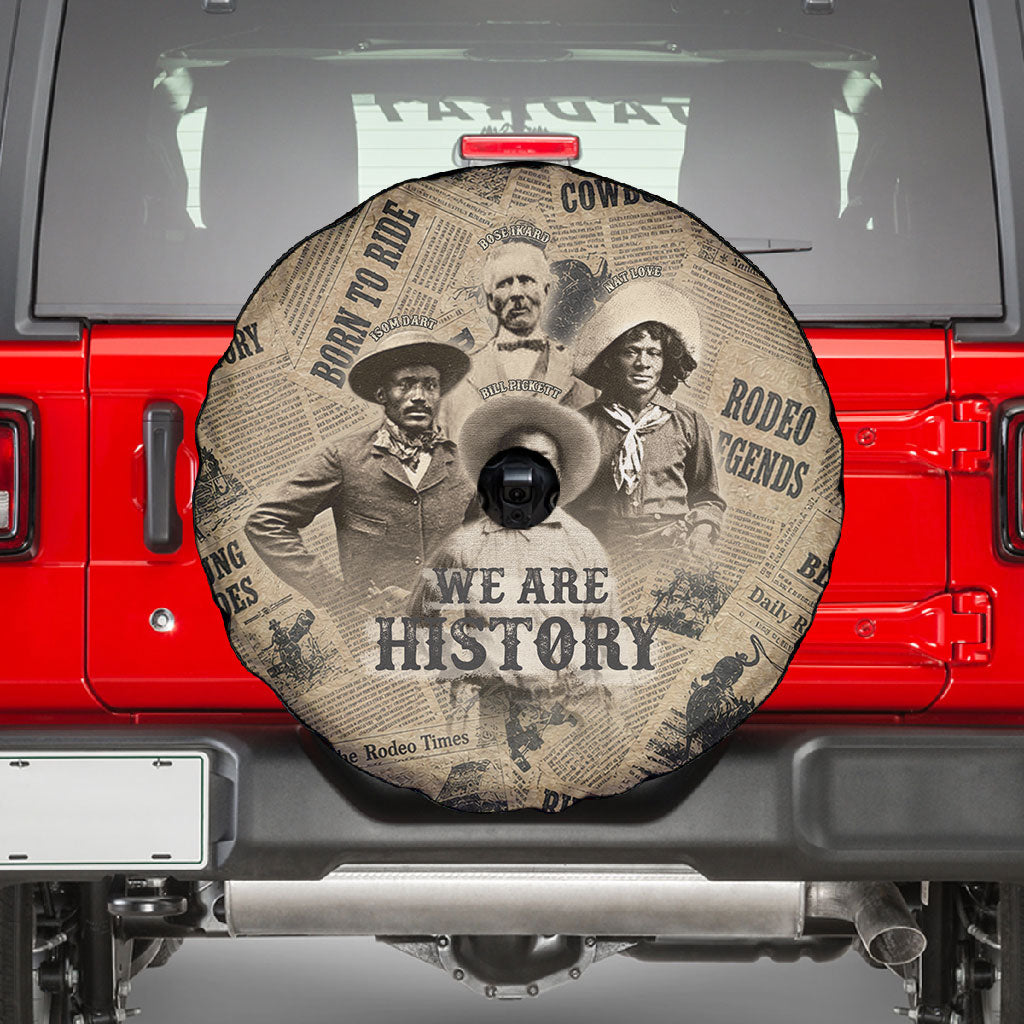 Black Cowboy Spare Tire Cover Western Rodeo Melanin Black History