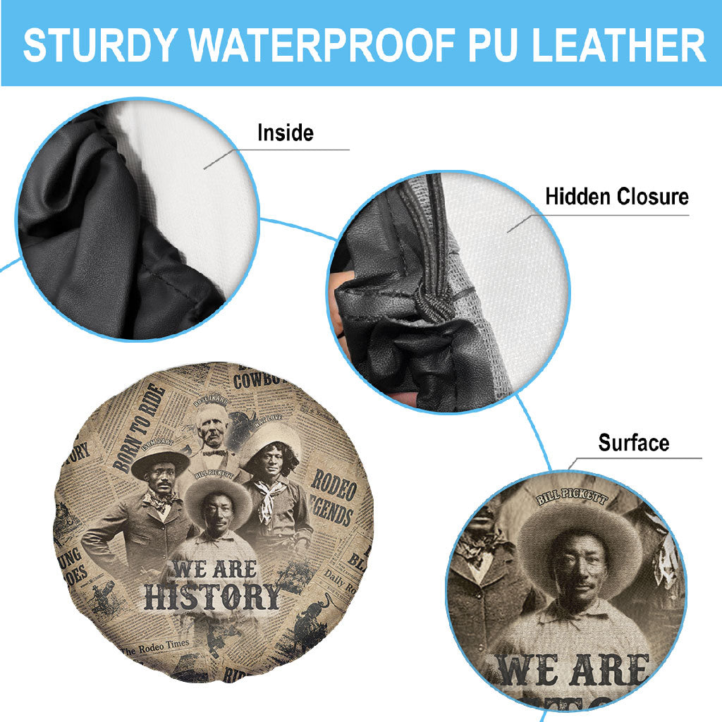 Black Cowboy Spare Tire Cover Western Rodeo Melanin Black History