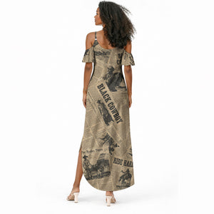 Black Cowboy Summer Maxi Dress Western Rodeo Melanin Black History