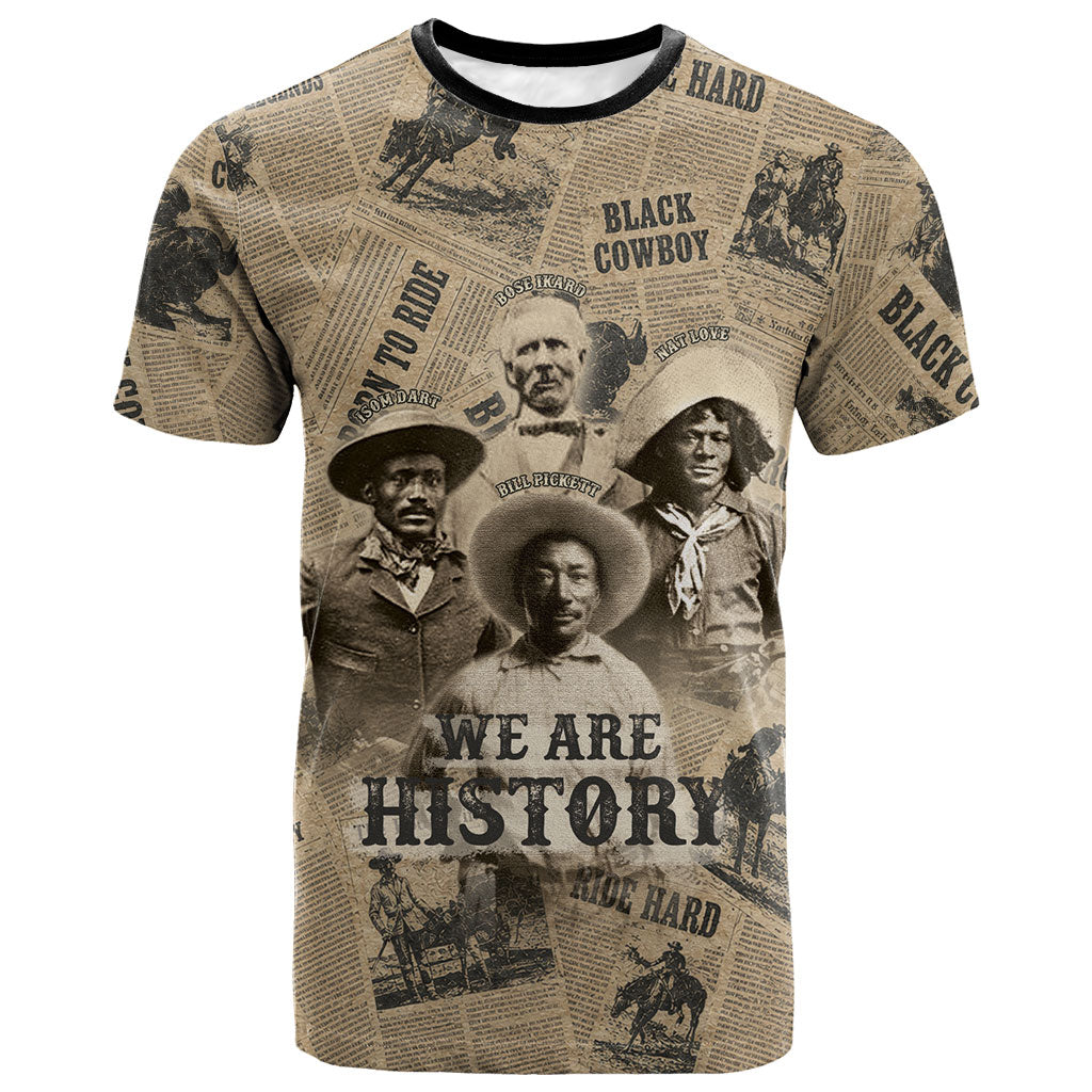 Black Cowboy T shirt Western Rodeo Melanin Black History