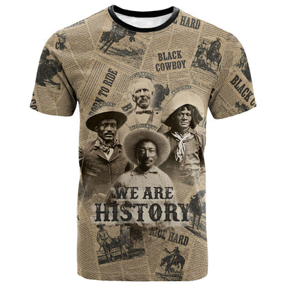 Black Cowboy T shirt Western Rodeo Melanin Black History