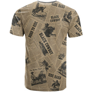 Black Cowboy T shirt Western Rodeo Melanin Black History