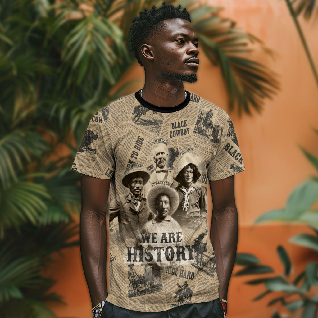 Black Cowboy T shirt Western Rodeo Melanin Black History