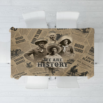 Black Cowboy Tablecloth Western Rodeo Melanin Black History