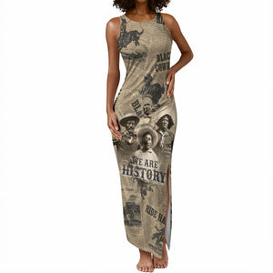 Black Cowboy Tank Maxi Dress Western Rodeo Melanin Black History