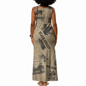 Black Cowboy Tank Maxi Dress Western Rodeo Melanin Black History