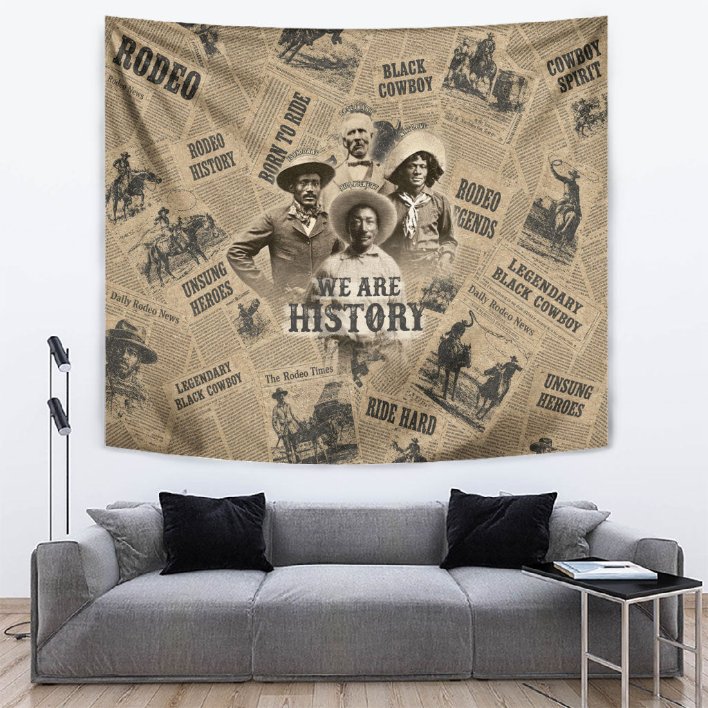Black Cowboy Tapestry Western Rodeo Melanin Black History