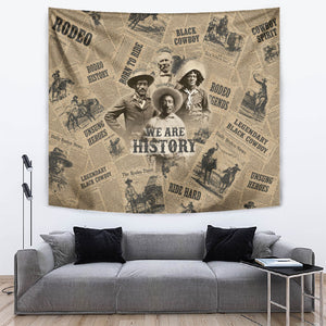 Black Cowboy Tapestry Western Rodeo Melanin Black History