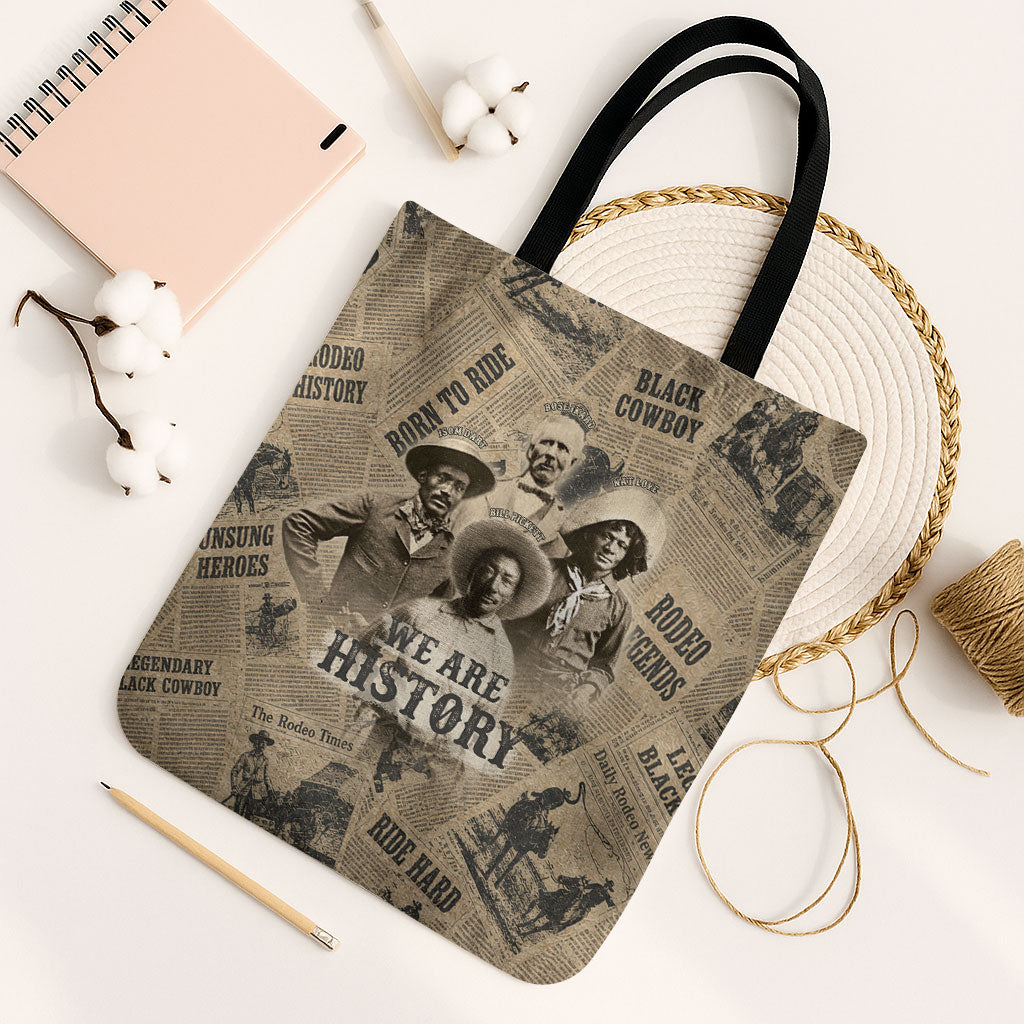 Black Cowboy Tote Bag Western Rodeo Melanin Black History