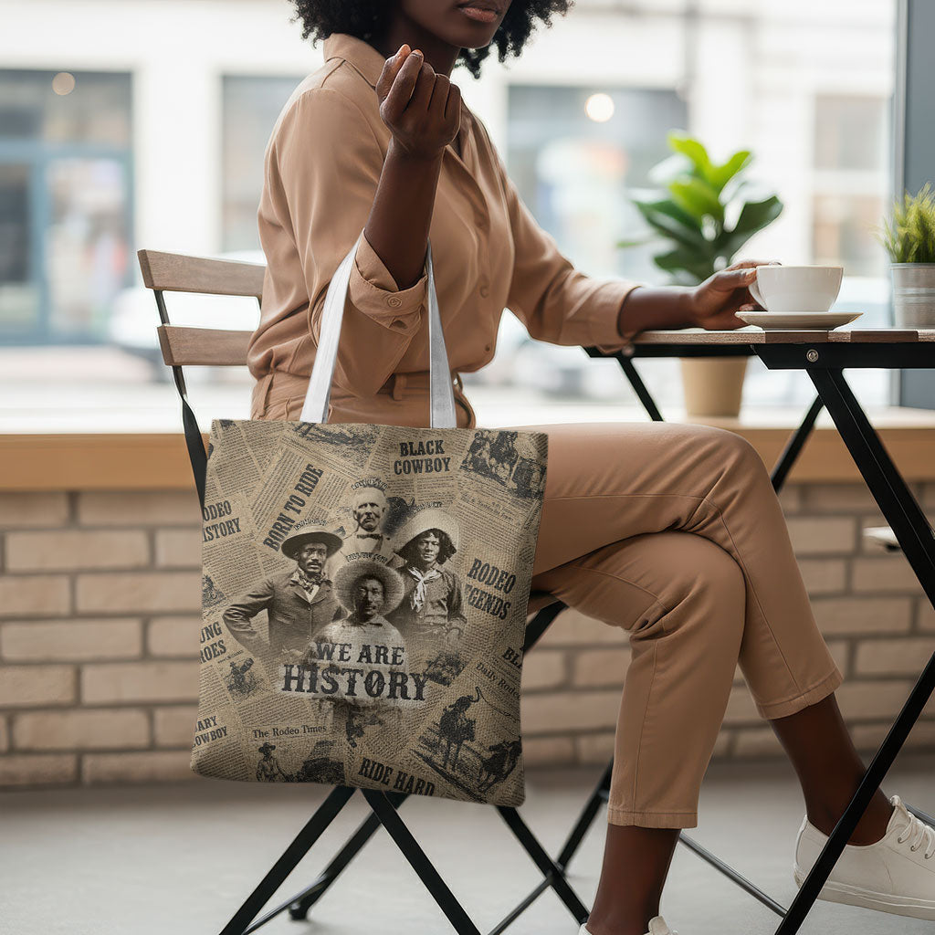 Black Cowboy Tote Bag Western Rodeo Melanin Black History