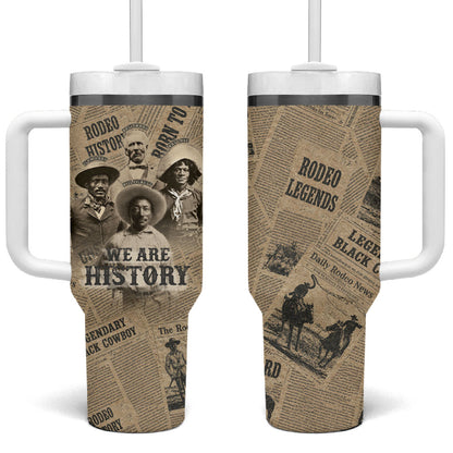 Black Cowboy Tumbler With Handle Western Rodeo Melanin Black History