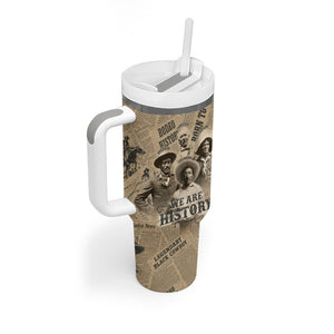 Black Cowboy Tumbler With Handle Western Rodeo Melanin Black History