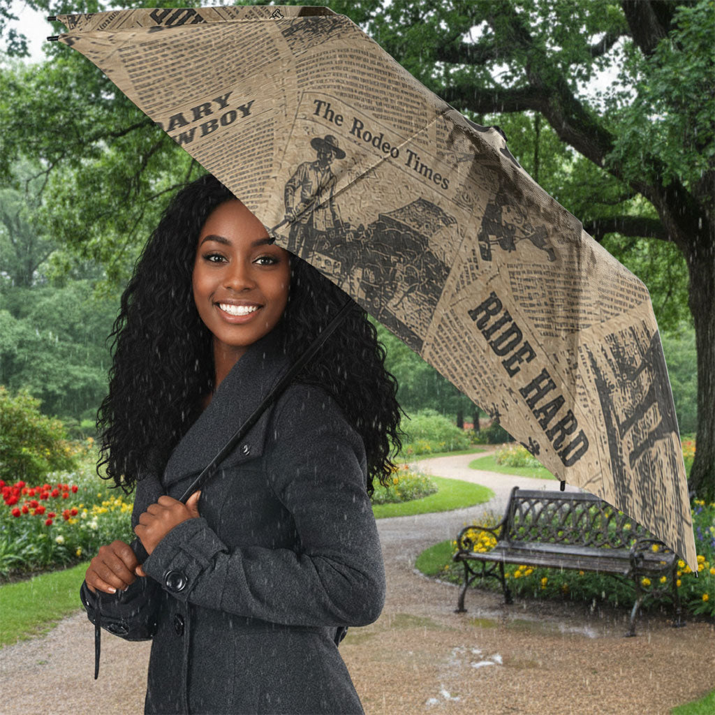 Black Cowboy Umbrella Western Rodeo Melanin Black History