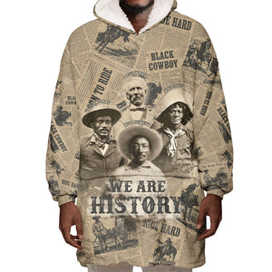 Black Cowboy Wearable Blanket Hoodie Western Rodeo Melanin Black History