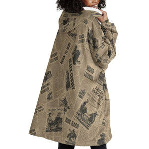 Black Cowboy Wearable Blanket Hoodie Western Rodeo Melanin Black History
