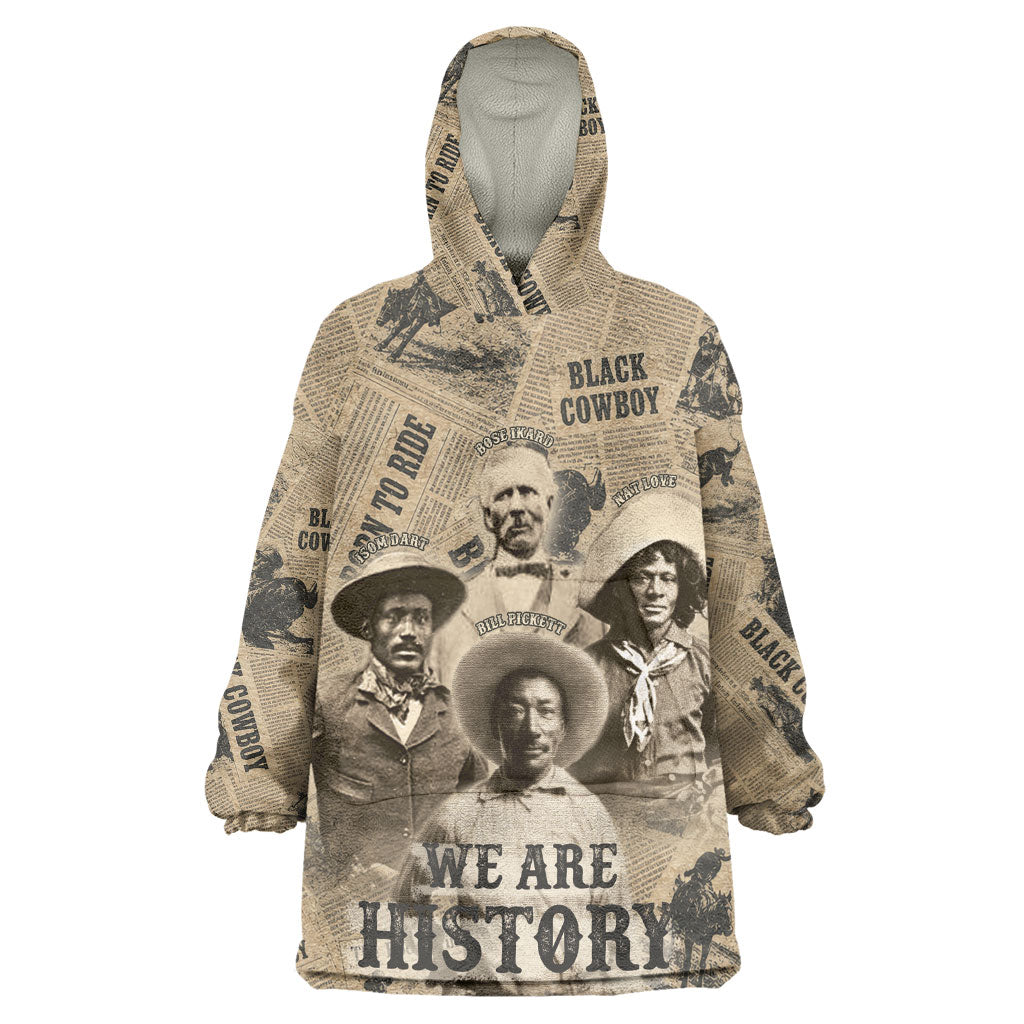 Black Cowboy Wearable Blanket Hoodie Western Rodeo Melanin Black History
