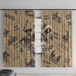 Black Cowboy Window Curtain Western Rodeo Melanin Black History