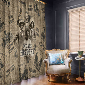 Black Cowboy Window Curtain Western Rodeo Melanin Black History