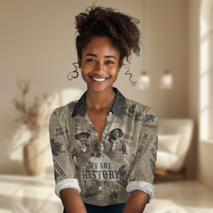 Black Cowboy Women Casual Shirt Western Rodeo Melanin Black History