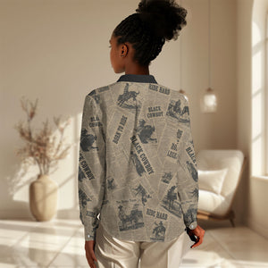 Black Cowboy Women Casual Shirt Western Rodeo Melanin Black History