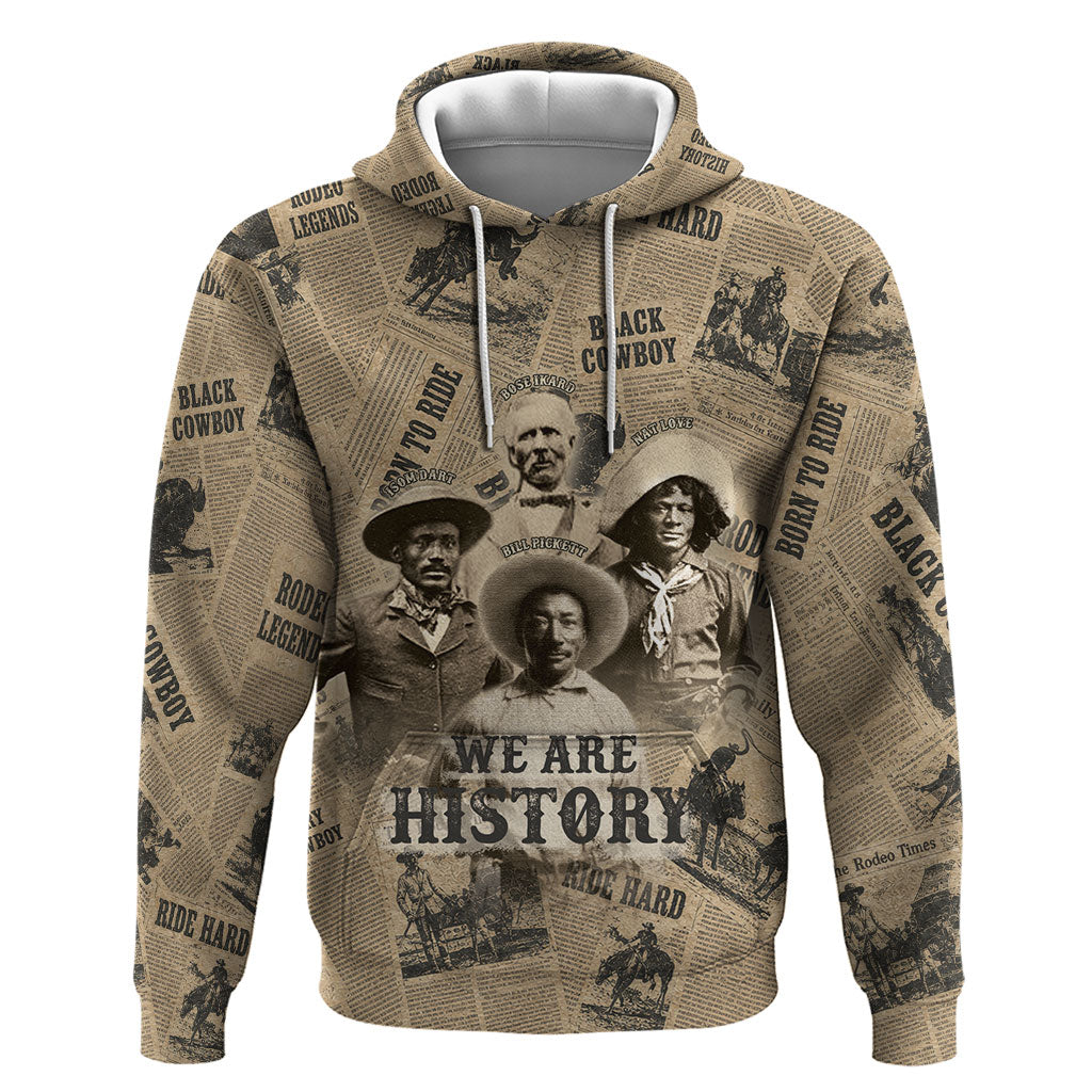 Black Cowboy Zip Hoodie Western Rodeo Melanin Black History