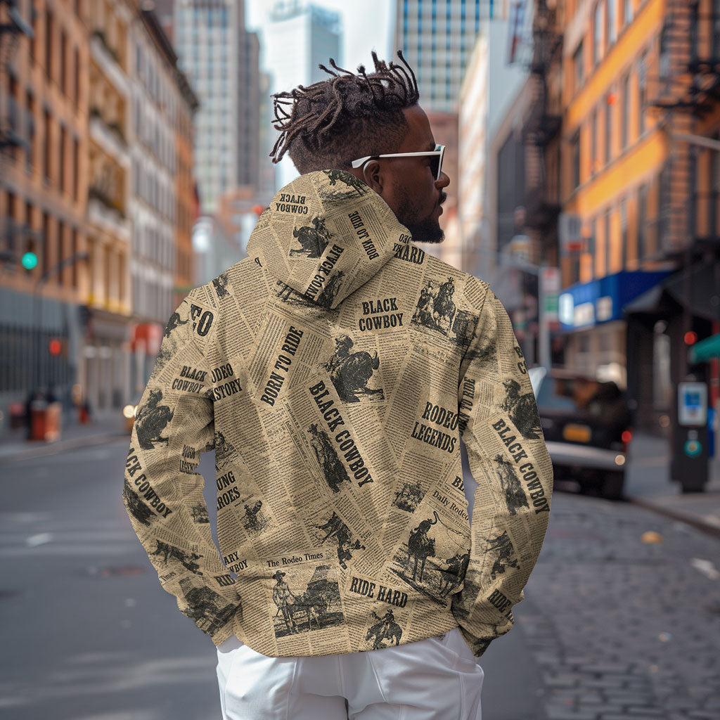 Black Cowboy Zip Hoodie Western Rodeo Melanin Black History