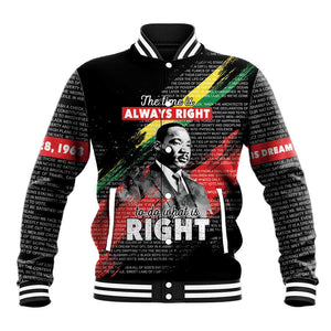 MLK Honoring The Legacy Baseball Jacket Black Version