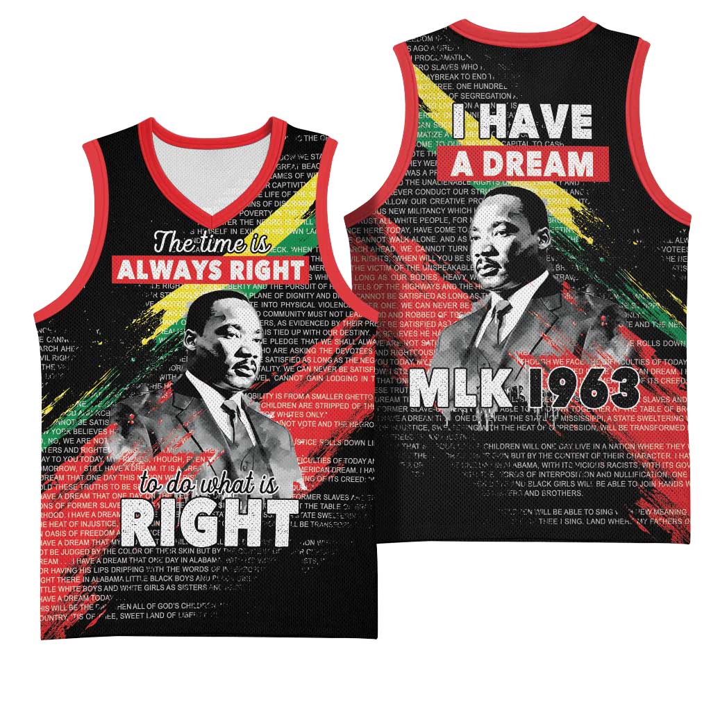 MLK Honoring The Legacy Basketball Jersey Black Version LT05