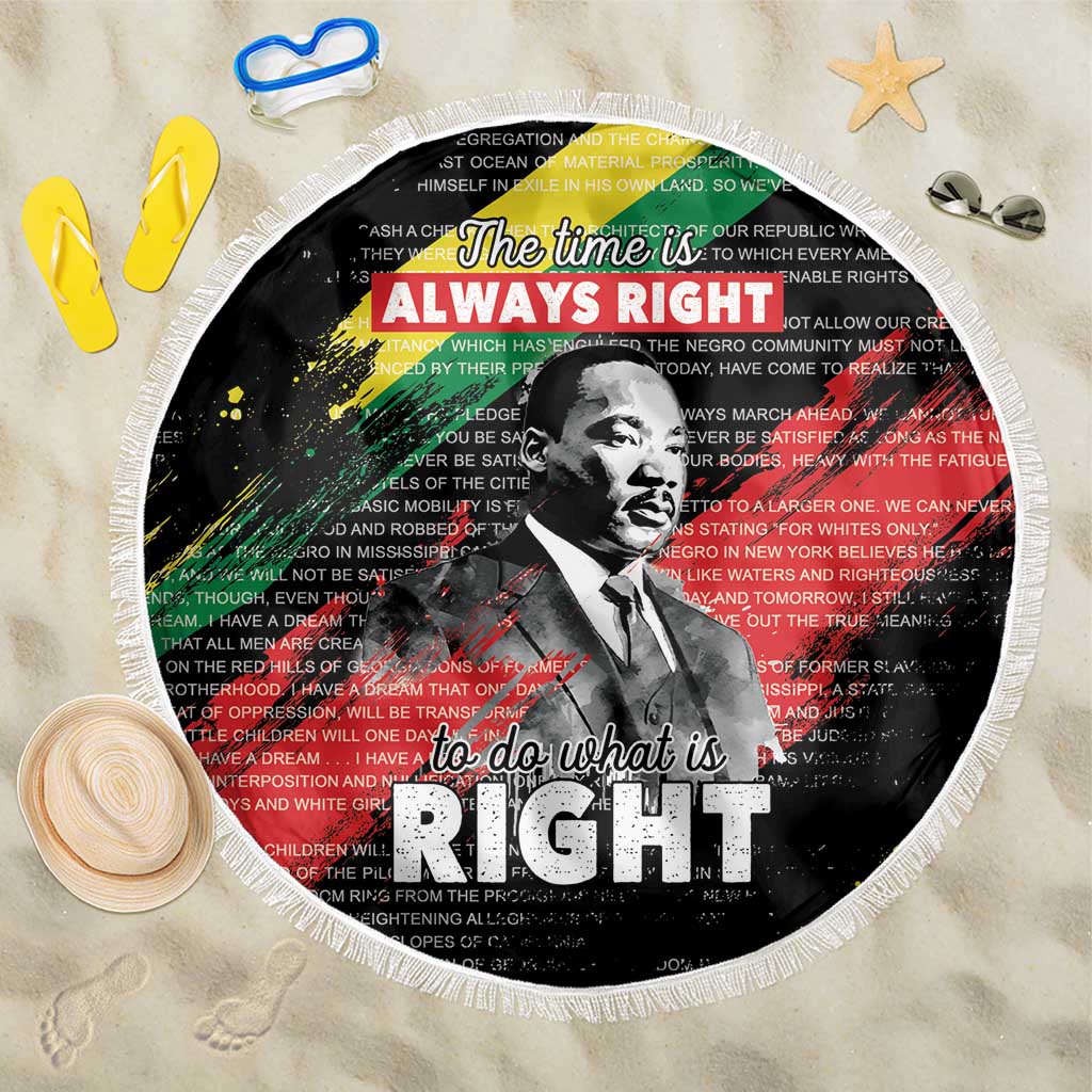 MLK Honoring The Legacy Beach Blanket Black Version